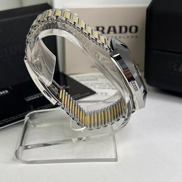 RADO Diaster Original Two Tone Day Date Quartz Unisex Watch Box Papers R12391633 - Picture 7 of 13